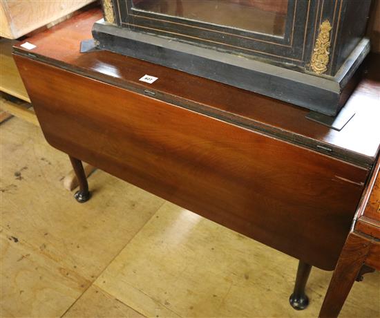 George III mahogany drop flap dining table(-)